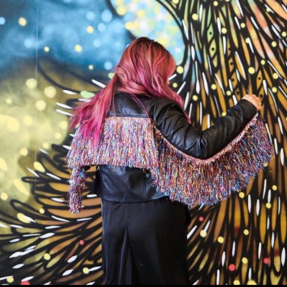 Black fringe jacket